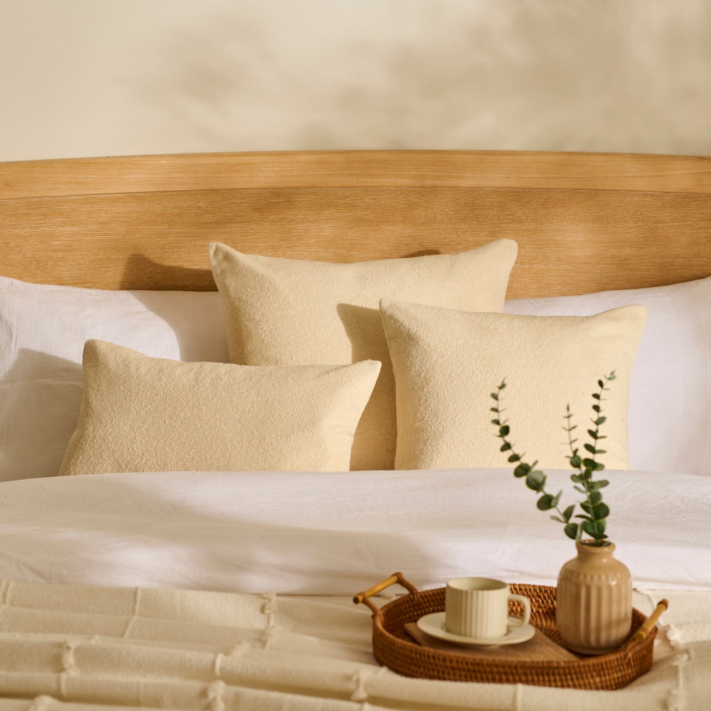 Ealing 45 x 45cm Textured Cushion Cover - Clay