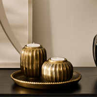 Outlet - Rushmoor 20cm Metal Tray - Gold