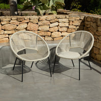 Eli Beige Rope Chairs - Set of 2