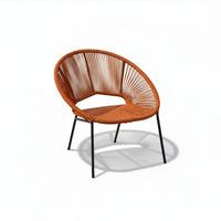 Eli Burnt Orange Rope Chairs - Set of 2