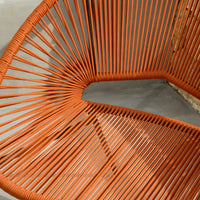 Eli Burnt Orange Rope Chairs - Set of 2