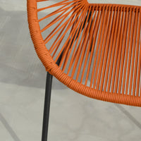 Eli Burnt Orange Rope Chairs - Set of 2