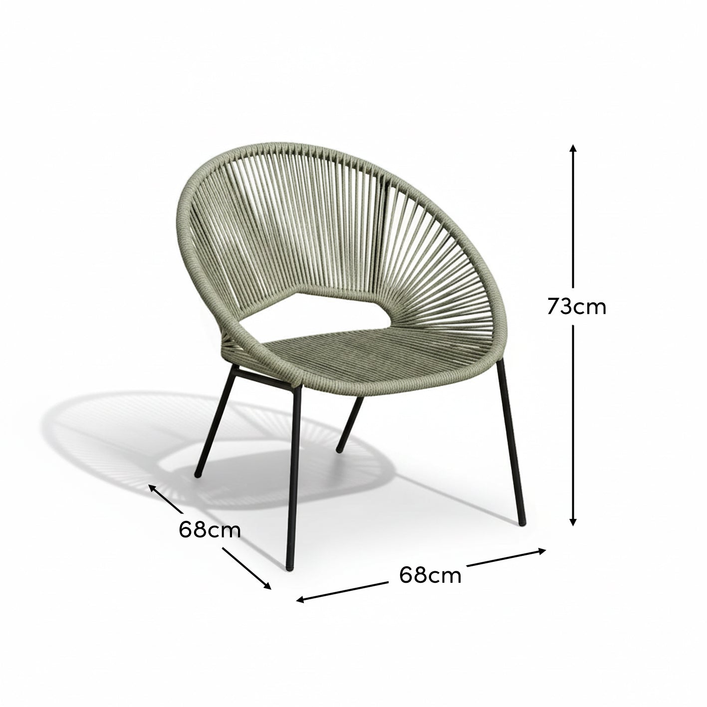 Eli Green Rope Chairs - Set of 2