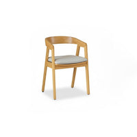 Outlet - Ella Fawn Linen Dining Armchairs - Set of 2 - Pale Oak Legs