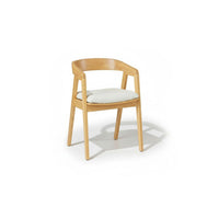 Outlet - Ella Boucle Dining Armchairs - Set of 2 - Pale Oak Legs