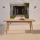 Elowen 6 Seater Wooden Garden Dining Table - Light Brushed Acacia