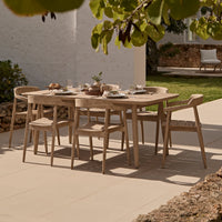 Elowen 6 Seater Wooden Garden Dining Set with Elowen Chairs