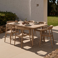 Elowen 6 Seater Wooden Garden Dining Set with Elowen Chairs