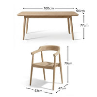 Elowen 6 Seater Wooden Garden Dining Set with Elowen Chairs