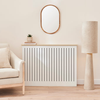 compare product Outlet - Elspeth Medium Radiator Cover - Whitewash Oak
