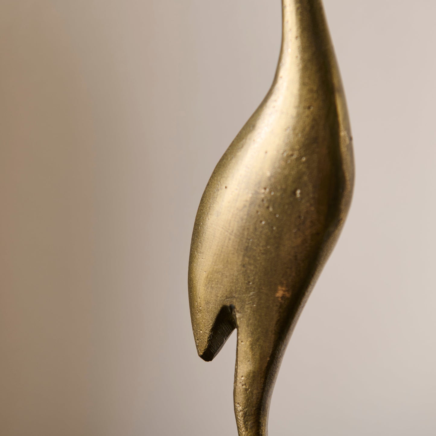 Outlet - Elstead 41cm Metal Crane Ornament - Gold