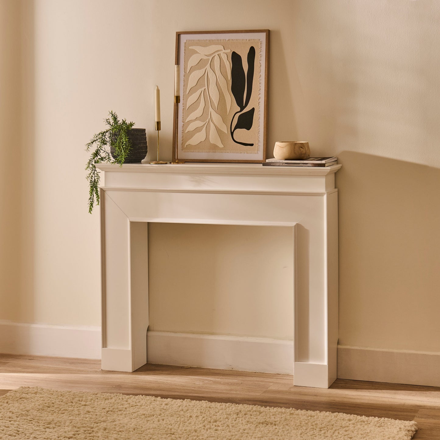 Outlet - Ember 110cm Fireplace Surround - Snow White