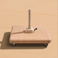 Emporio Ivory LED Parasol with Base - 3m Cantilever