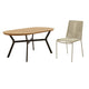 Ezra 6 Seater Oval Wooden Garden Dining Set with Ryder Clay Chairs