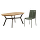Ezra 6 Seater Oval Wooden Garden Dining Set with Ryder Khaki Chairs