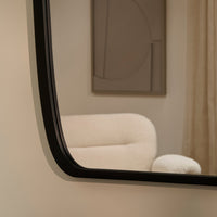 Outlet - Farleigh Large Black Wooden Mirror