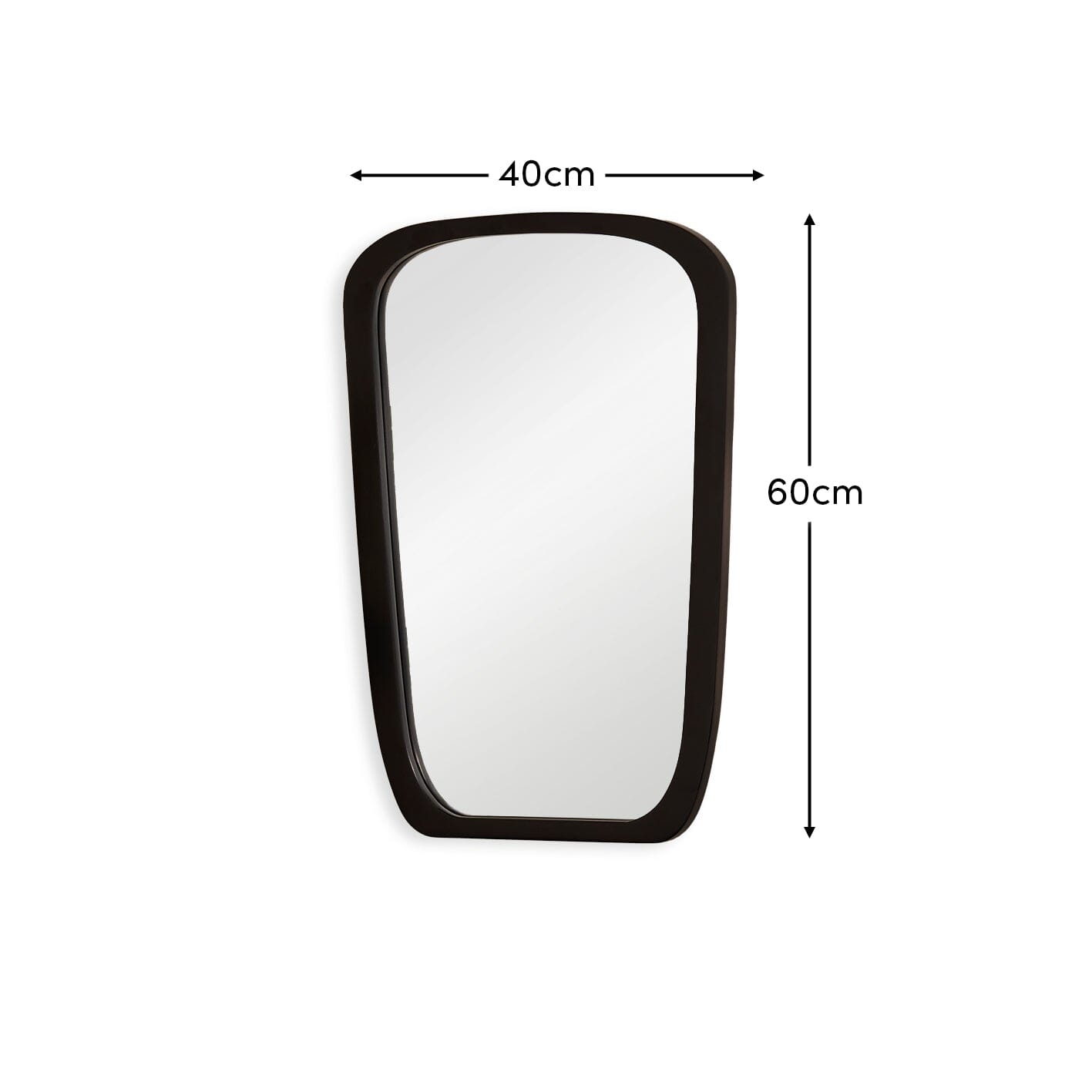 Outlet - Farleigh Small Black Wooden Mirror