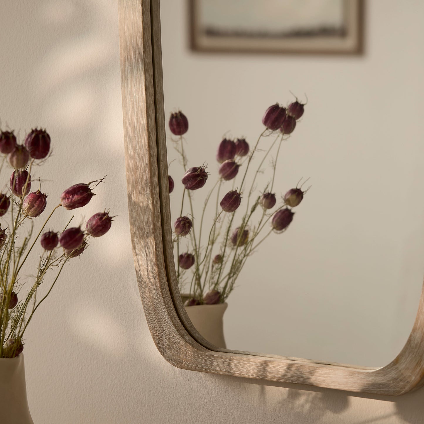 Outlet - Farleigh Small Whitewash Wooden Mirror