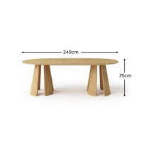 Outlet - Farren Whitewash Oval Dining Table