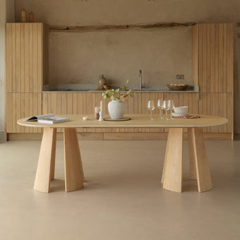 compare product Outlet - Farren Whitewash Oval Dining Table