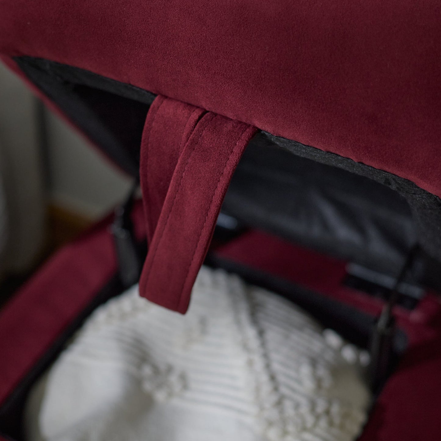 Outlet - Fleur Ottoman Footstool - Burgundy Red