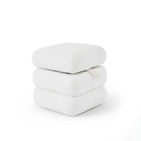 Outlet - Fleur Ottoman Footstool - Chalk White Boucle
