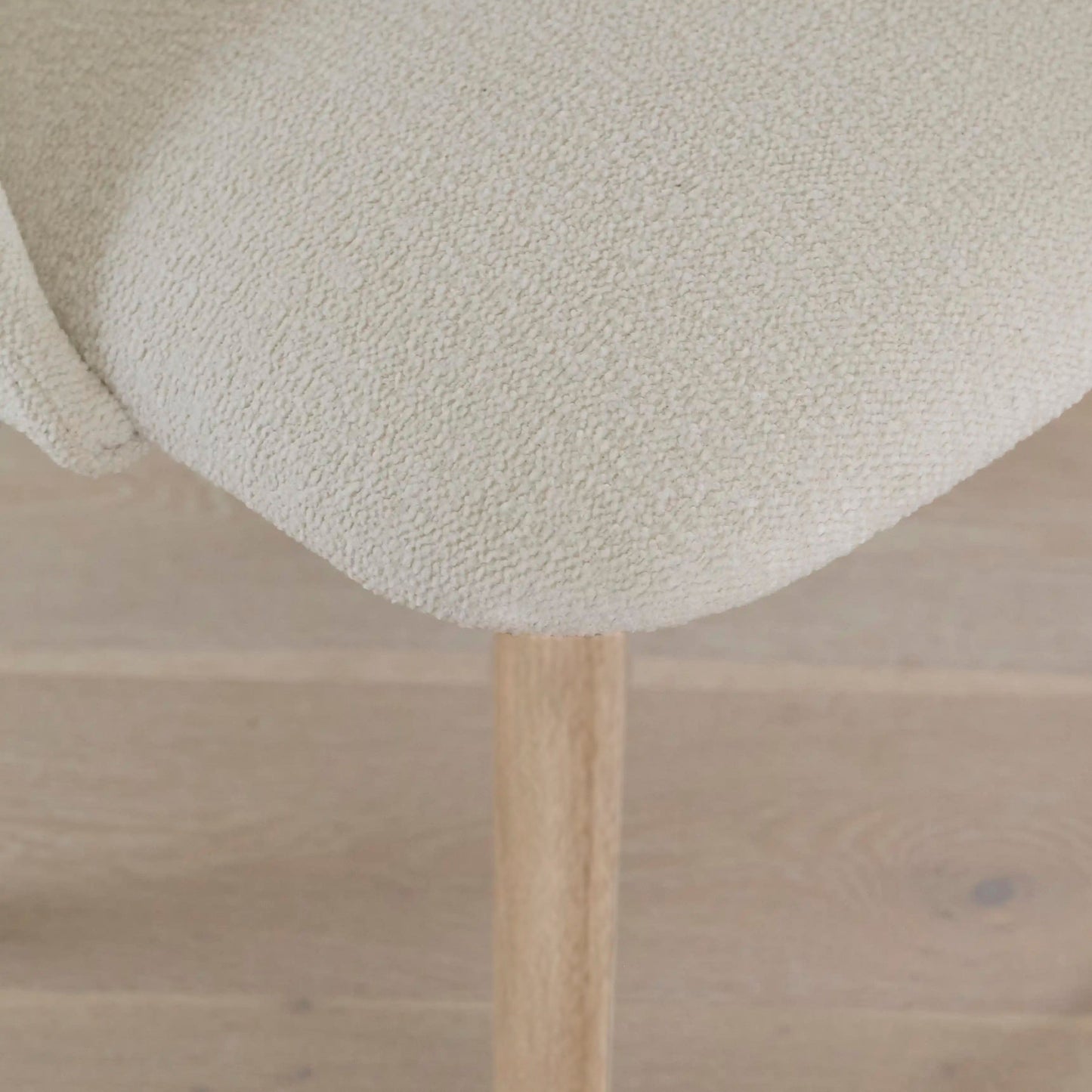 Freya Boucle Dining Chairs - Set of 2 - Chalked Mangowood Legs