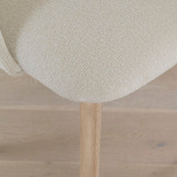 Freya Boucle Dining Chairs - Set of 2 - Chalked Mangowood Legs