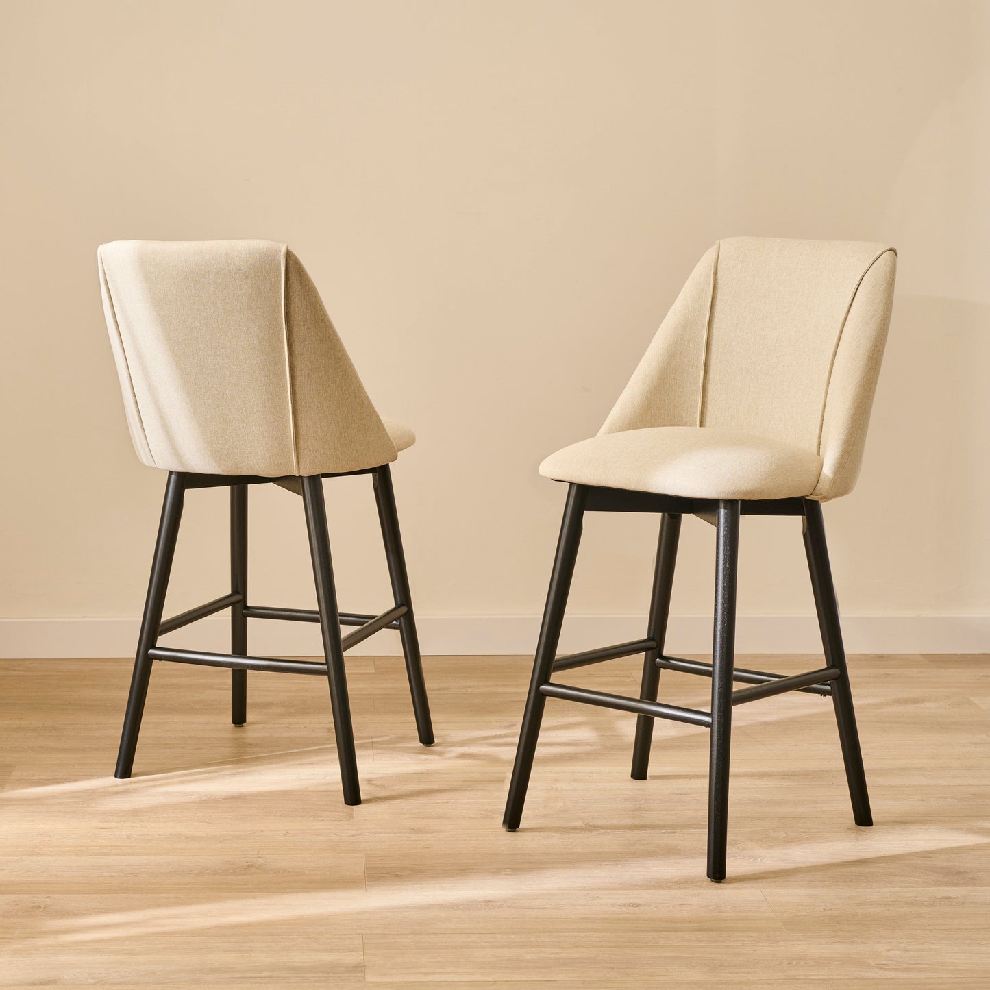 Freya Sand Bar Stool - Black Legs