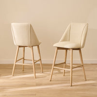 Freya Sand Bar Stool - Whitewash Legs