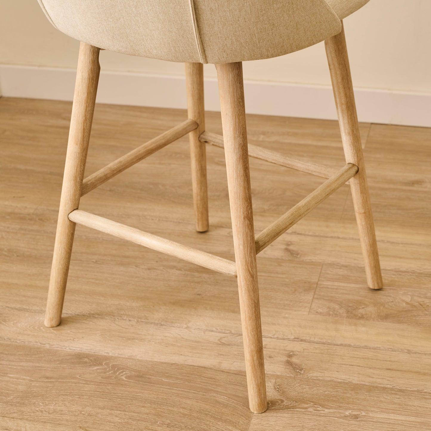 Freya Sand Bar Stool - Whitewash Legs