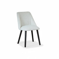 Outlet - Freya Oat Boucle Dining Chairs - Set of 2 - Black Oak Legs