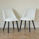 Outlet - Freya Oat Boucle Dining Chairs - Set of 2 - Black Oak Legs
