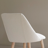 Freya Boucle Dining Chairs - Set of 2 - Chalked Mangowood Legs
