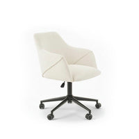 Outlet - Freya Office Swivel Chair - Light Beige Boucle