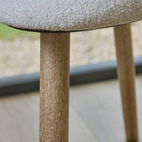 Freya Oat Boucle Dining Chairs - Set of 2 - Chalked Mangowood Legs