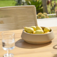 Hali 6 Seater Wooden Garden Dining Set with Ryder Clay Chairs - 175cm