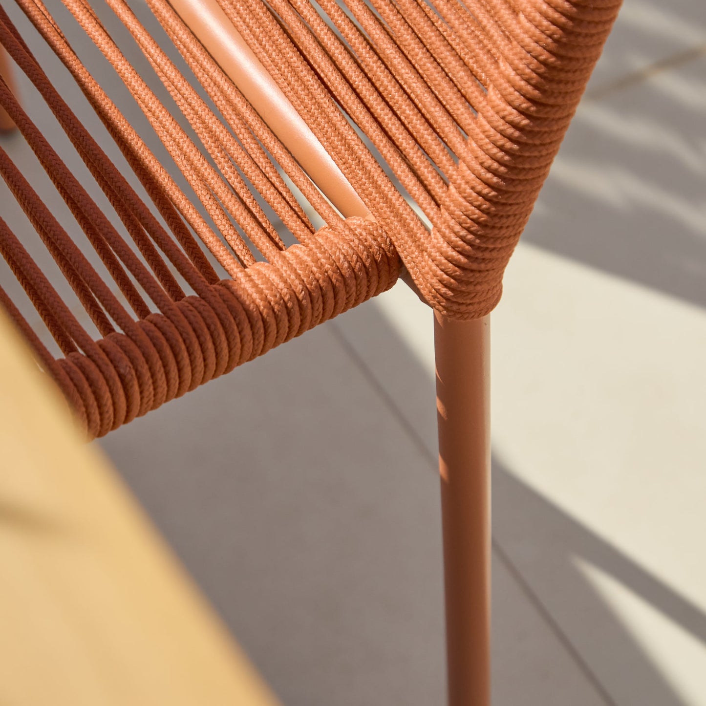 Hali 6 Seater Wooden Garden Dining Set with Ryder Burnt Orange Chairs - 175cm
