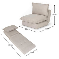 Outlet - Harlow Single Sofa Bed - Soft Beige