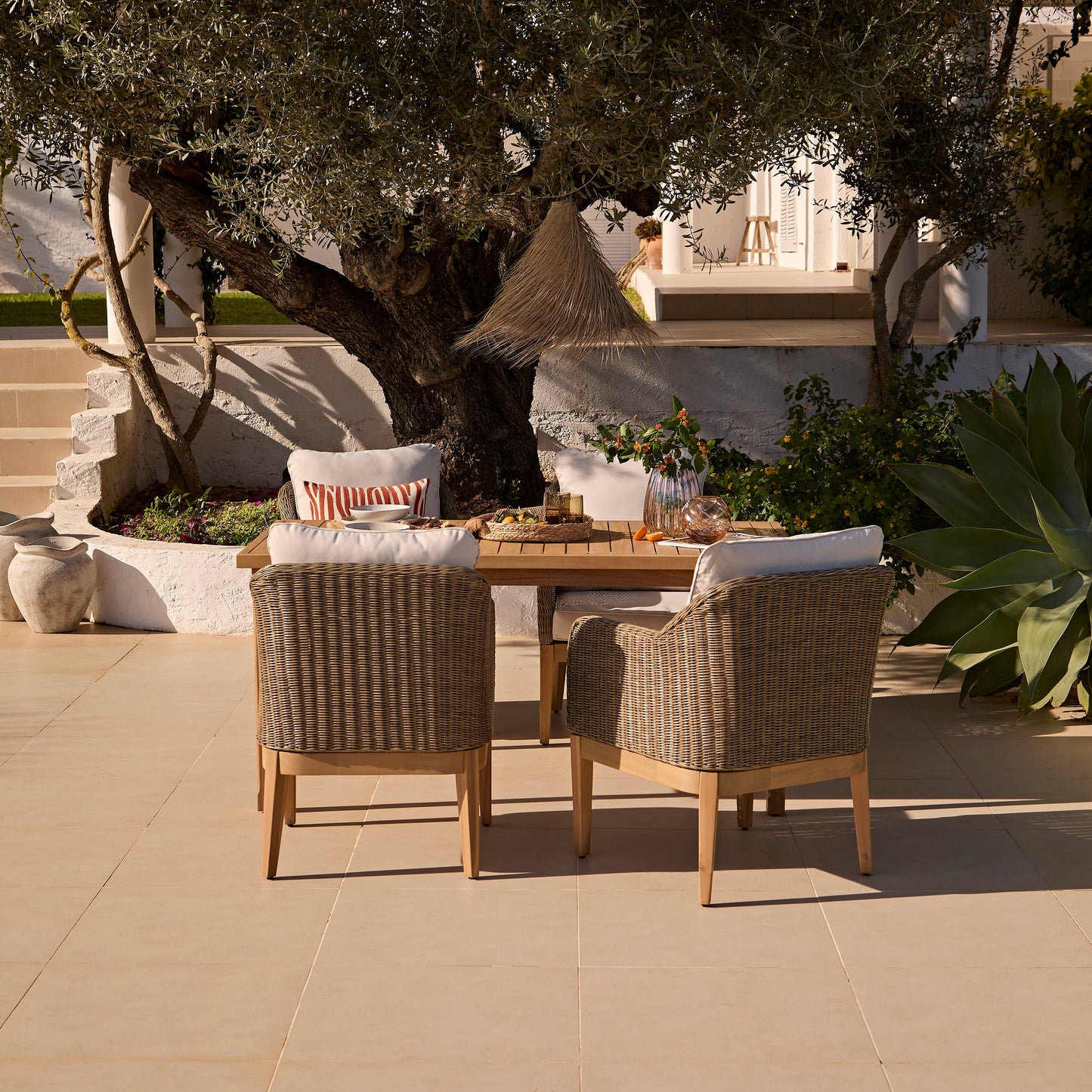 Harlyn 4 Seater Wooden Garden Dining Set with Harlyn Chairs - 160cm