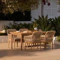 Harlyn 4 Seater Wooden Garden Dining Set with Killian Chairs - 160cm