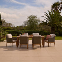 Harlyn 6 Seater Wooden Garden Dining Set with Harlyn Chairs - 200cm
