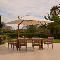 Harlyn 6 Seater Wooden Garden Dining Set with Killian Chairs - 200cm