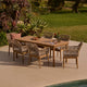 Harlyn 6 Seater Wooden Garden Dining Set with Killian Chairs - 200cm