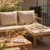 Harrelson Garden Chaise Sofa Set Cushion Covers - Sand