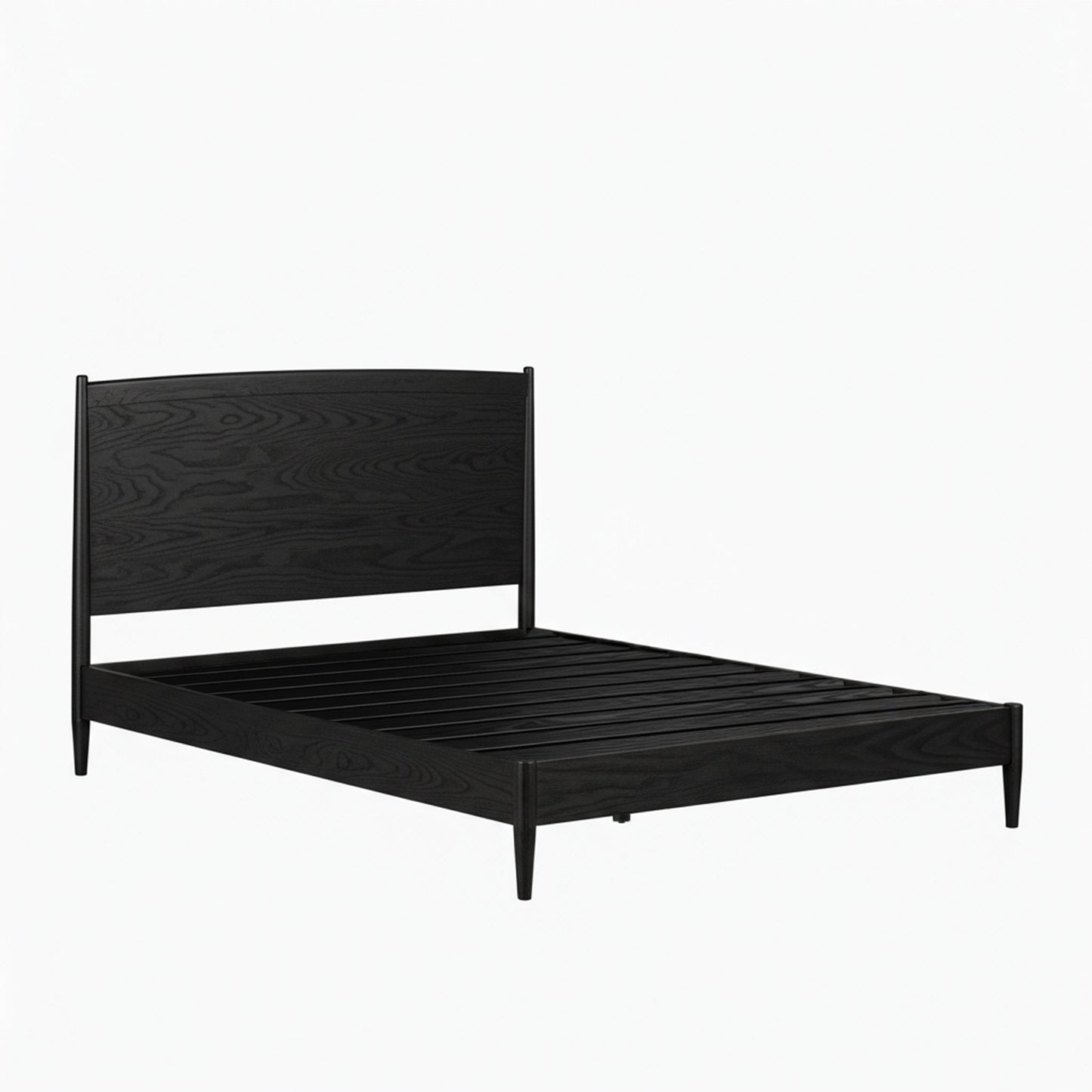 Ida Double Wooden Bed - Black Oak
