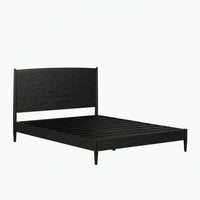 Ida Double Wooden Bed - Black Oak
