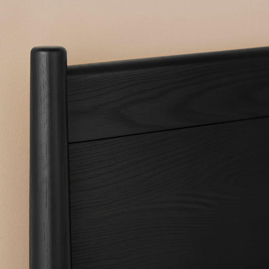 Ida Double Wooden Bed - Black Oak