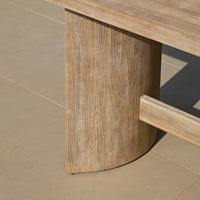 Imani 8 Seater Wooden Garden Dining Table - Light Brush Acacia