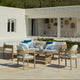 Imani 7 Seater Wooden Garden Corner Sofa Set with Coffee Table & 2 Imani Dining Chairs